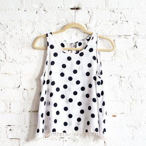 Three Dots polka dot tank top/blouse XS EUC